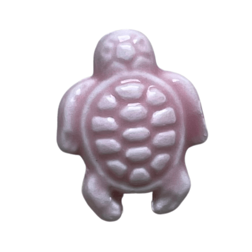 ⚠️ Tortue céramique vieux rose - 19x15mm