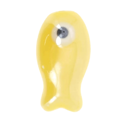 Poisson céramique jaune - 18mm