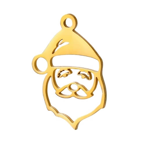 Père noël or - 17x12mm
