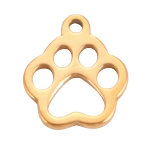 Patte de chien or - 8x9mm