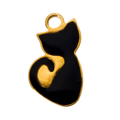 Chat noir - 12x10mm