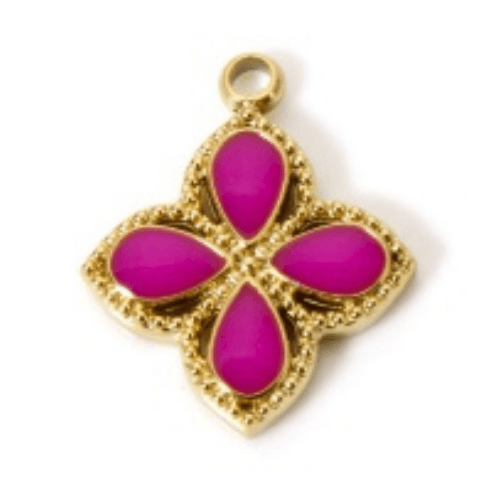 Losange rose fushia - 12mm