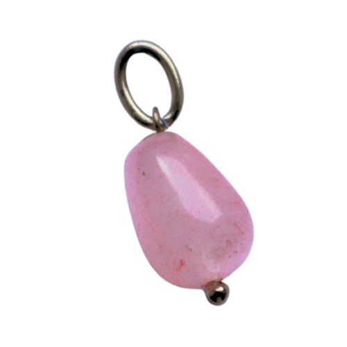 Goutte d'eau pierre rose bonbon clair - 12mm