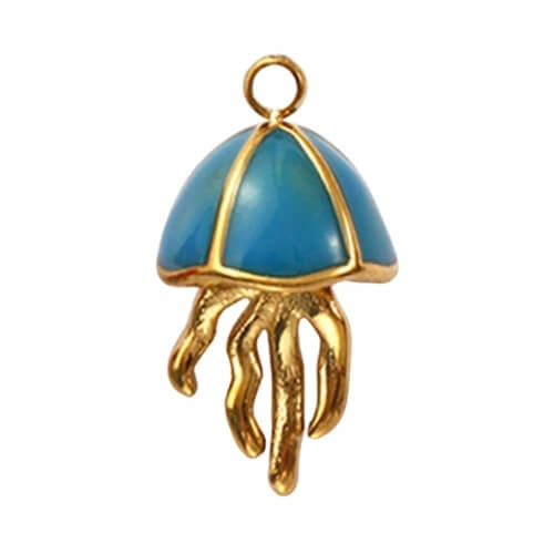 Méduse bleue - 15x10mm