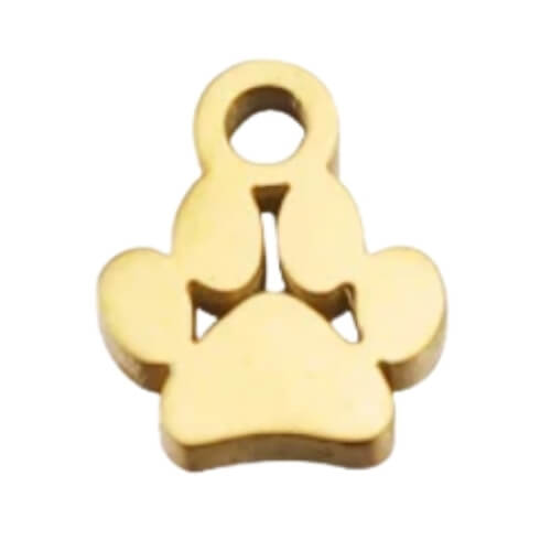 Patte de chien or - 6x7mm