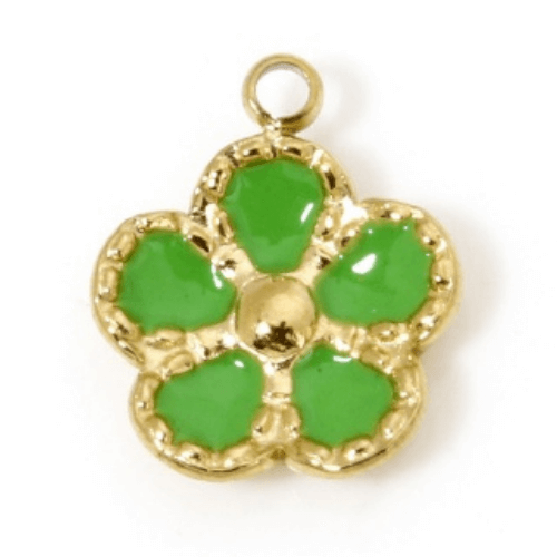 Fleur vert - 9mm