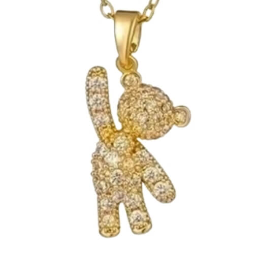 Ourson strass - 18x12mm