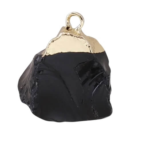 ⚠️ Pierre naturelle obsidienne - ≈15/20mm