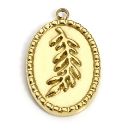 Médaillon feuille - 18mm