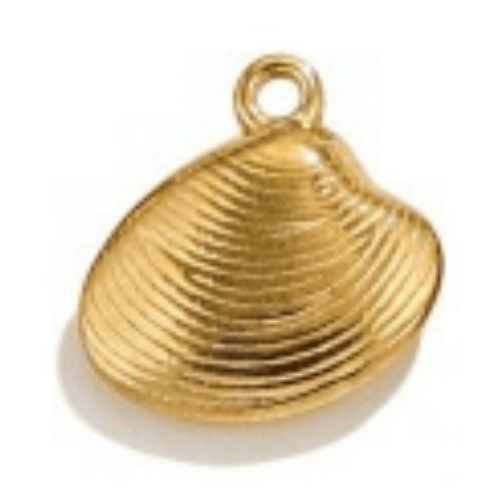 Coquillage or - 14x11mm