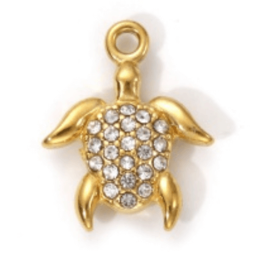 Tortue strass - 12x12mm