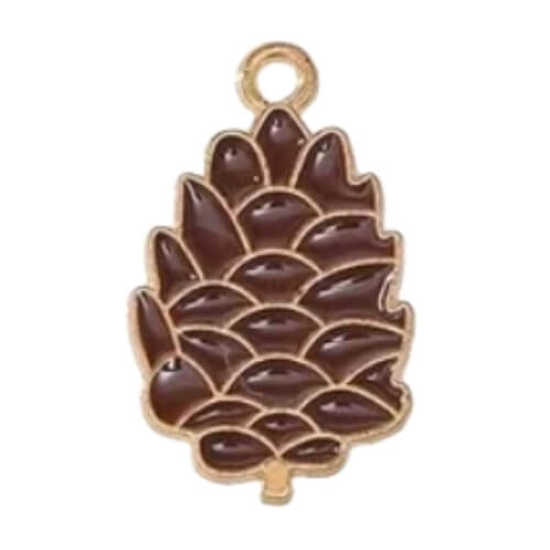⚠️ Pomme de pin marron - 20x14mm