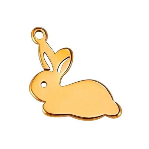 Lapin or - 14x11mm