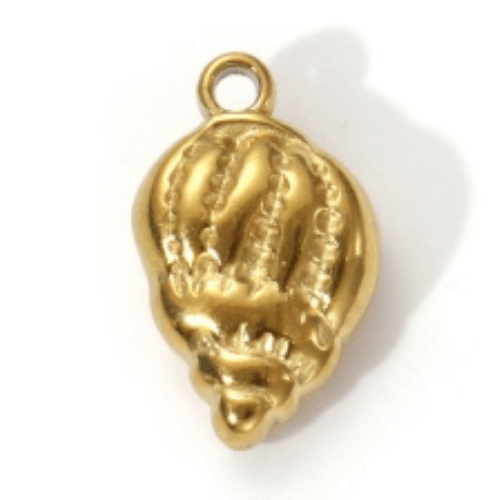 Coquillage or - 15x11mm