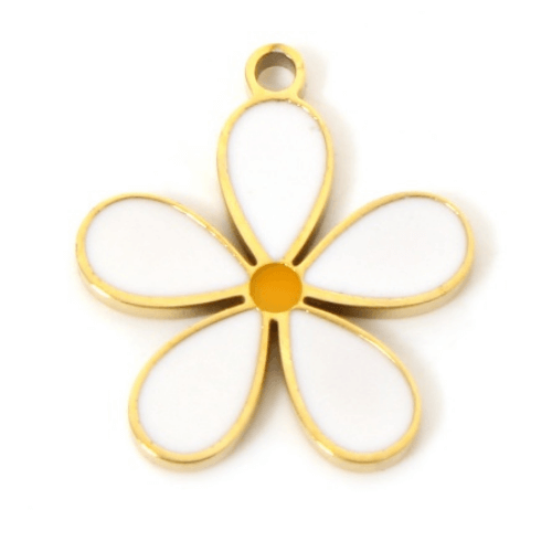 Fleur blanc - 14mm