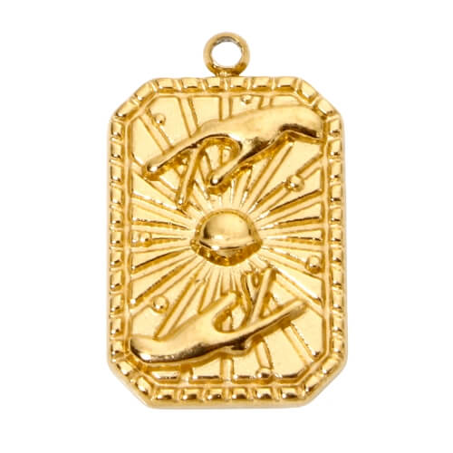 Médaillon planète - 17x12mm