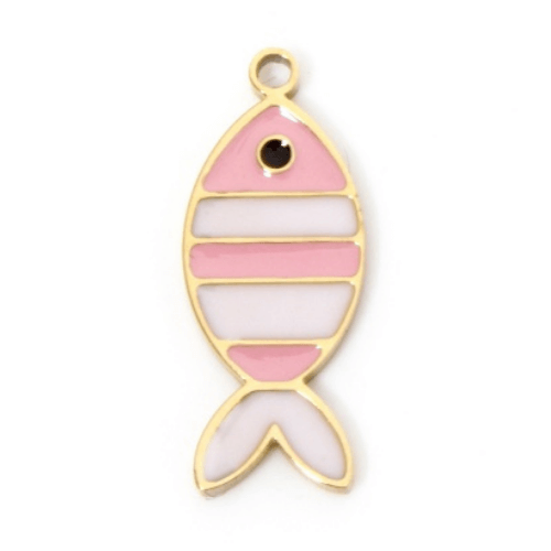 Poisson rose - 16x8mm