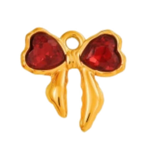 Nœud rouge - 18x17mm