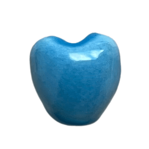 Cœur céramique bleu - 10mm