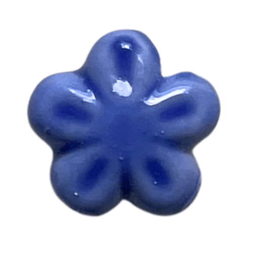 Fleur céramique bleu marine - 12mm