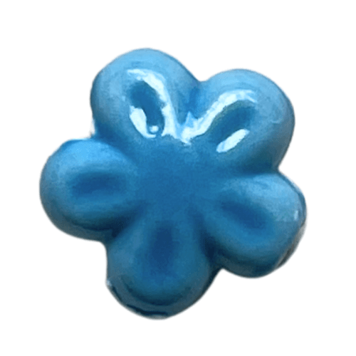 Fleur céramique bleu - 12mm