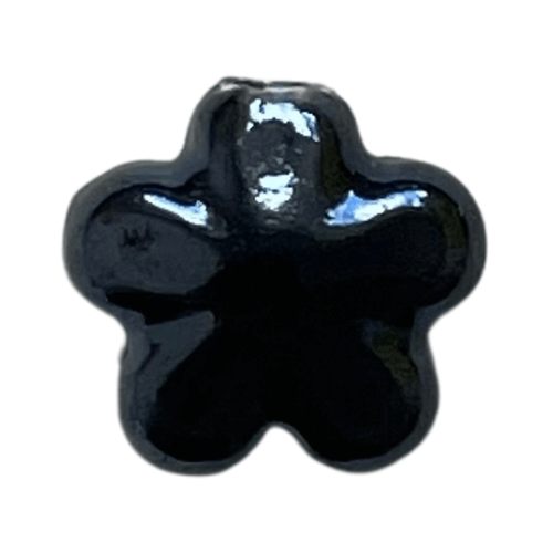 Fleur céramique noir - 12mm