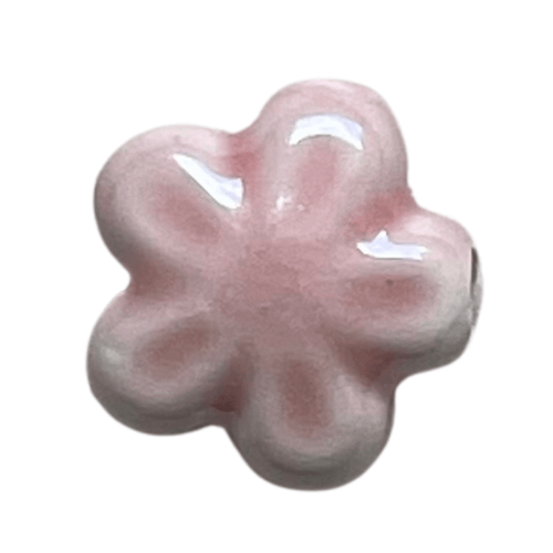 Fleur céramique rose clair - 12mm