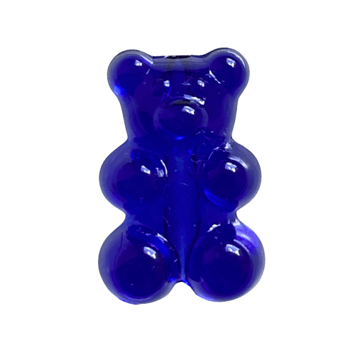 Ourson acrylique bleu nuit translucide - 18x12