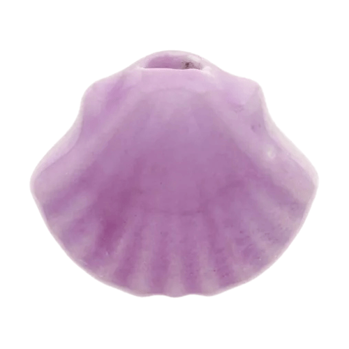 Coquillage violet - 12x10mm