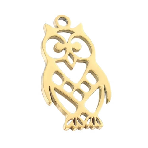 Hibou or - 18x11mm