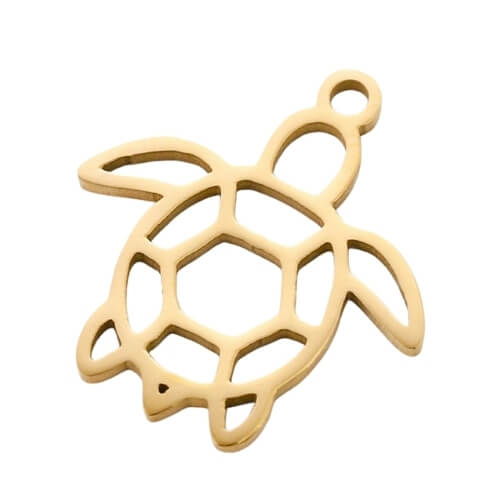 Tortue or - 15x16mm