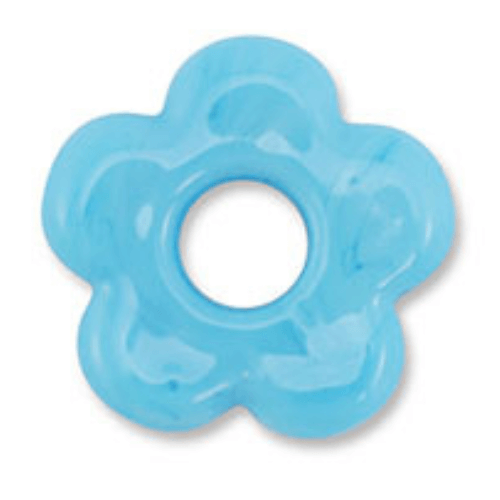 Fleur en verre bleu - 16mm