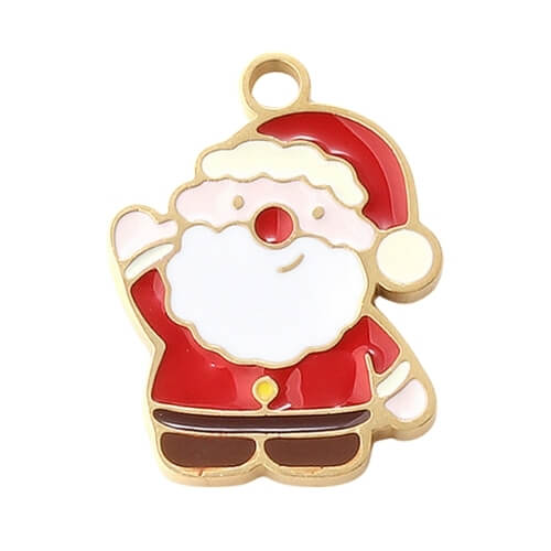 Père noël rouge - 15x13mm