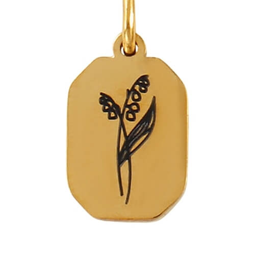 Médaillon muguet - 10x8mm