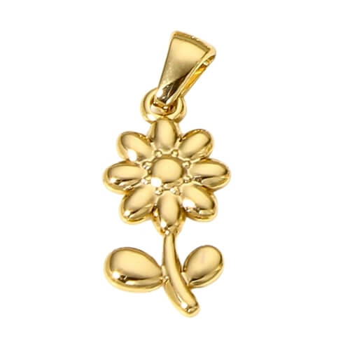 Fleur or - 18x11mm