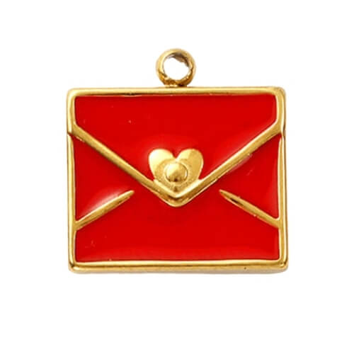 Enveloppe rouge - 13x11mm