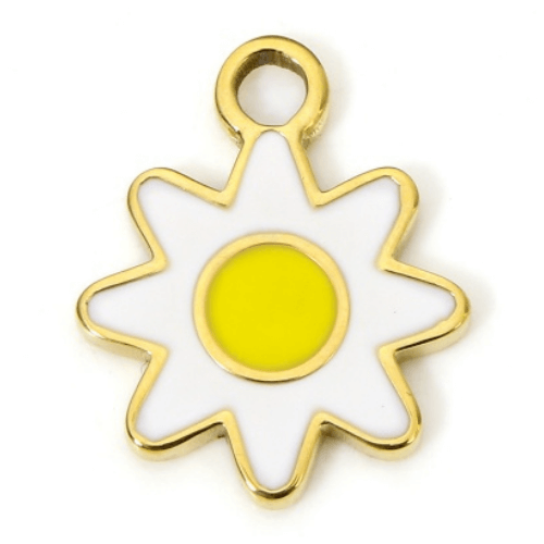Fleur blanc - 13mm
