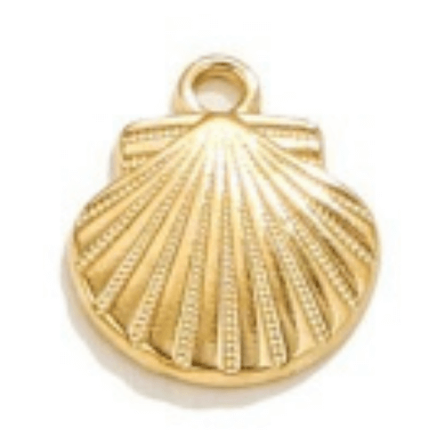 Coquillage or - 15x15mm