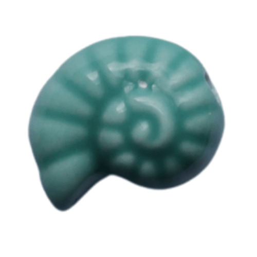 Escargot de mer bleu turquoise - 15x8mm