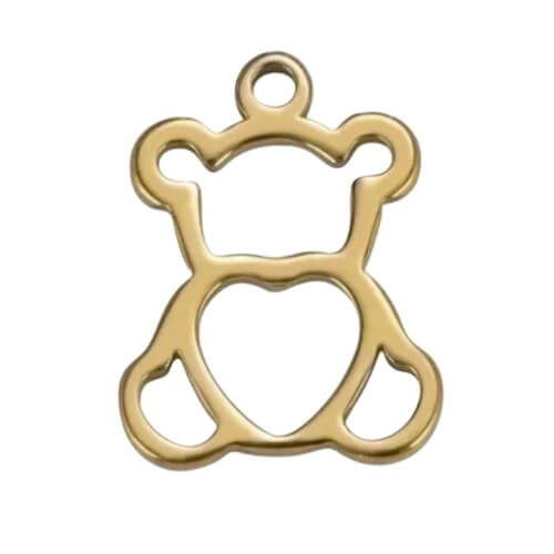 Ourson or - 11x10mm