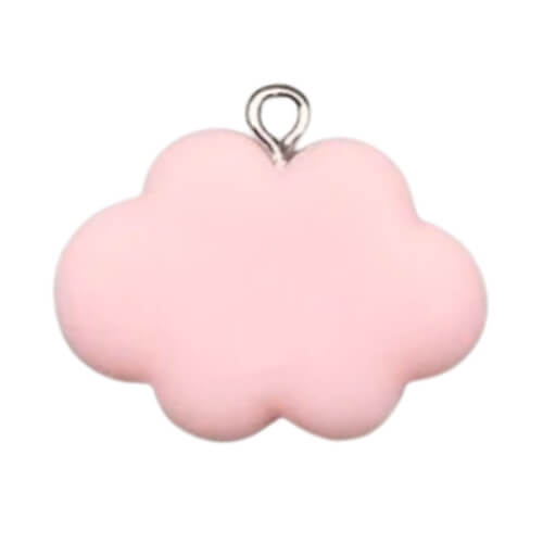 ⚠️ Nuage résine rose - 25x17mm