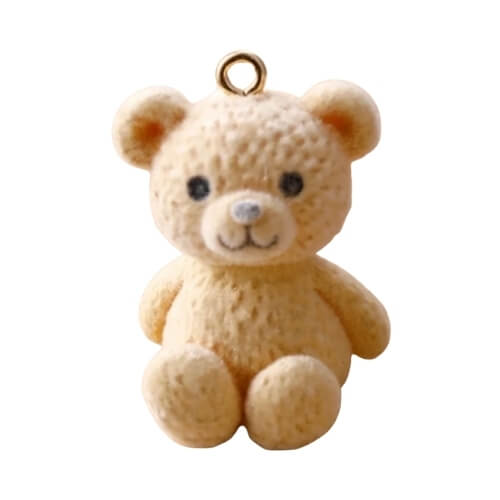 ⚠️ Ourson beige résine - 25x20mm