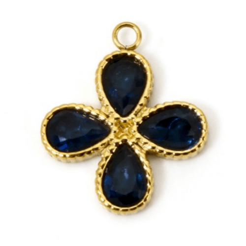 Fleur saphir - 17mm