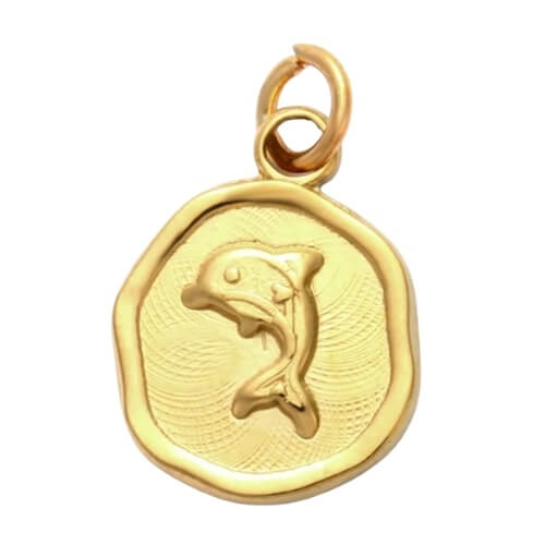 Médaillon dauphin - 13mm