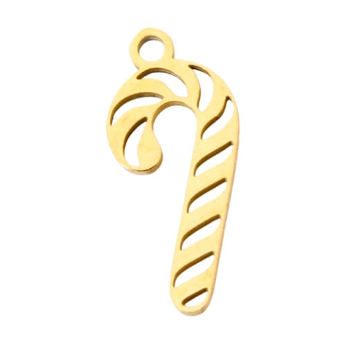Canne de noël or - 15x7mm