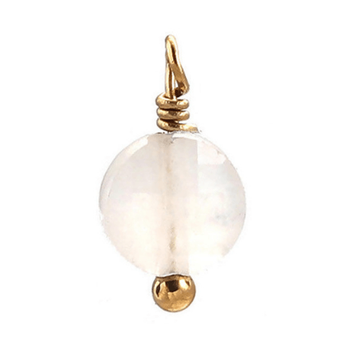 Pierre ronde plate blanc - 6mm