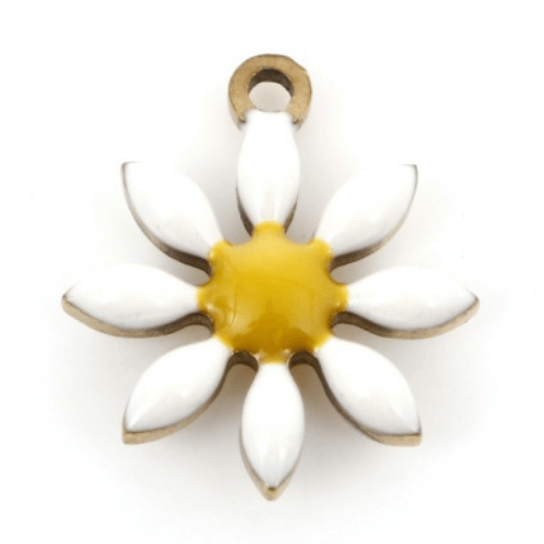 Fleur blanc 2 - 13mm