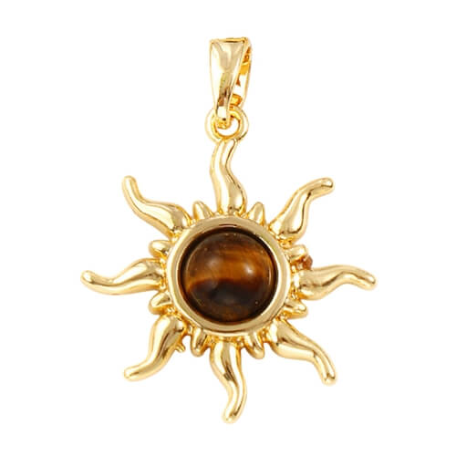 ⚠️ Soleil pierre marron - 20mm