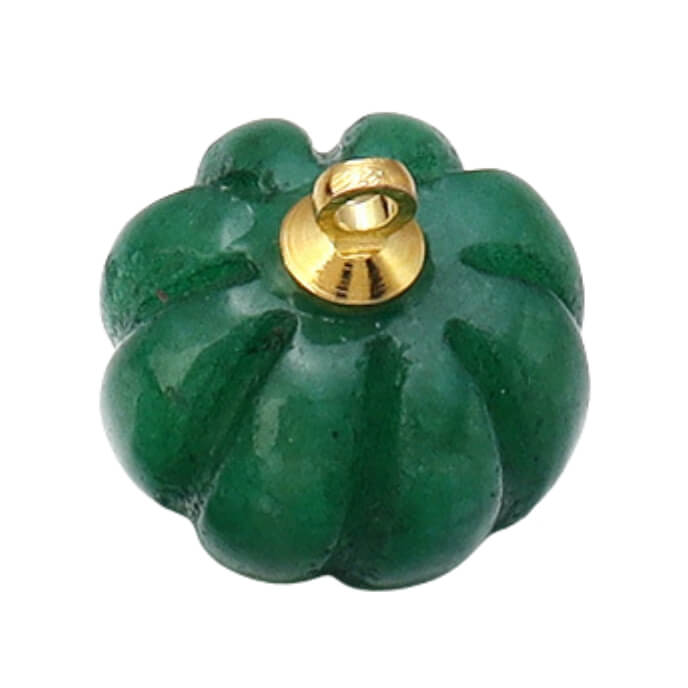 ⚠️ Citrouille pierre vert foncé - 12mm