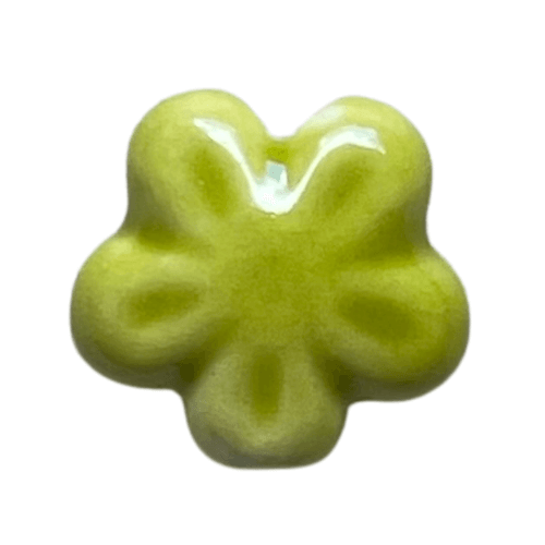 Fleur céramique vert - 12mm